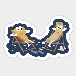 Mac and Cheese on Lounge Deck Chair Sticker